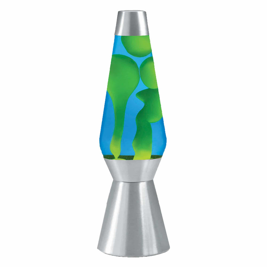 27" LAVA LAMP GRANDE - YELLOW/BLUE/SILVER [6Y1J]